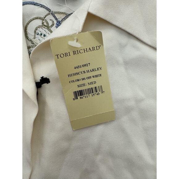 NEW Harley Davidson Tori Richard Womens Shirt 100% Silk Embroidered Biker Medium - Picture 3 of 7